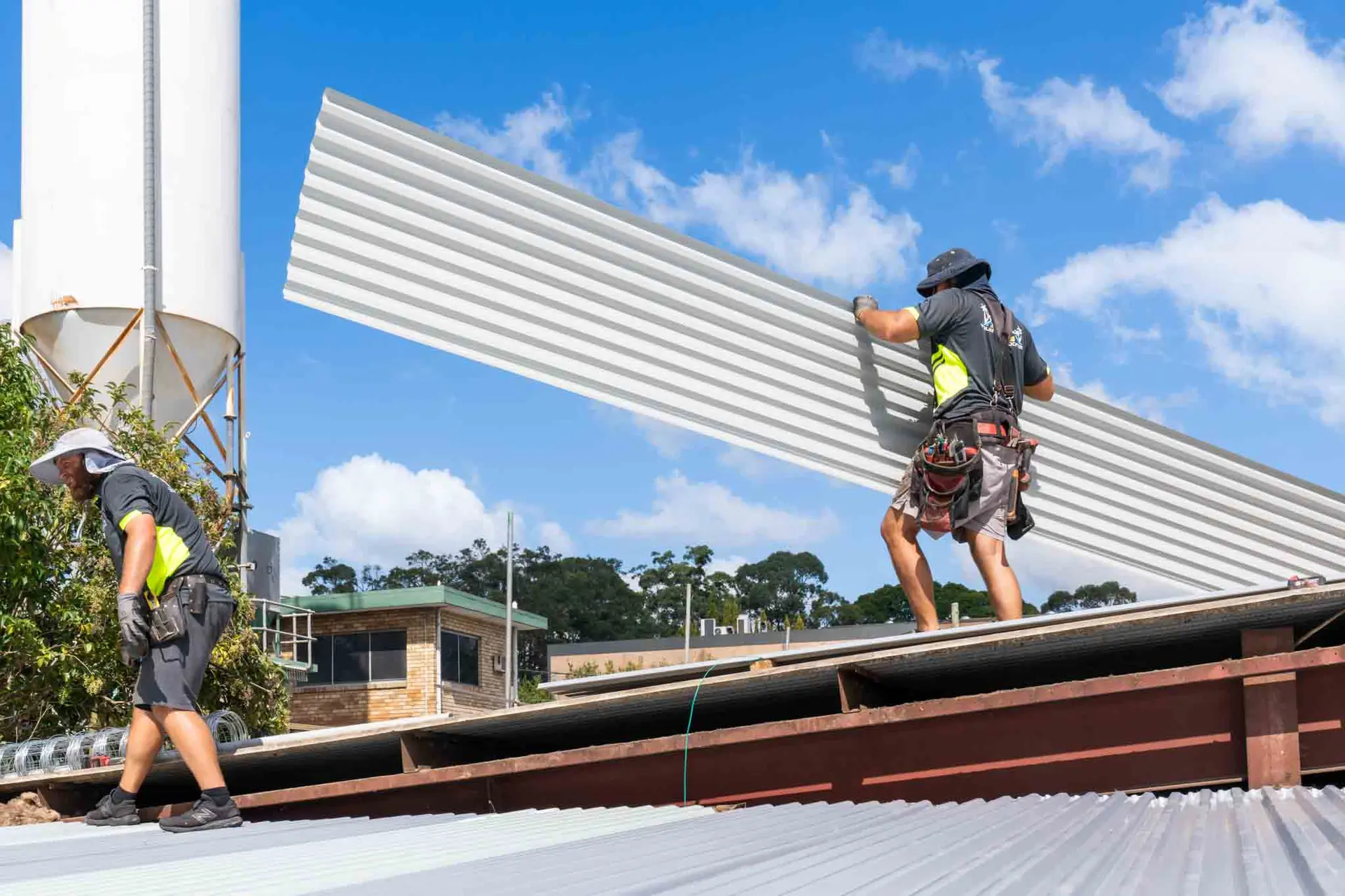 Commercial roof repairs background